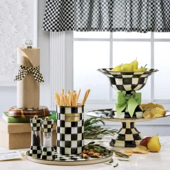 MacKenzie-Childs Kitchen Storage & Organization<Courtly Check Wood Paper Towel Holder