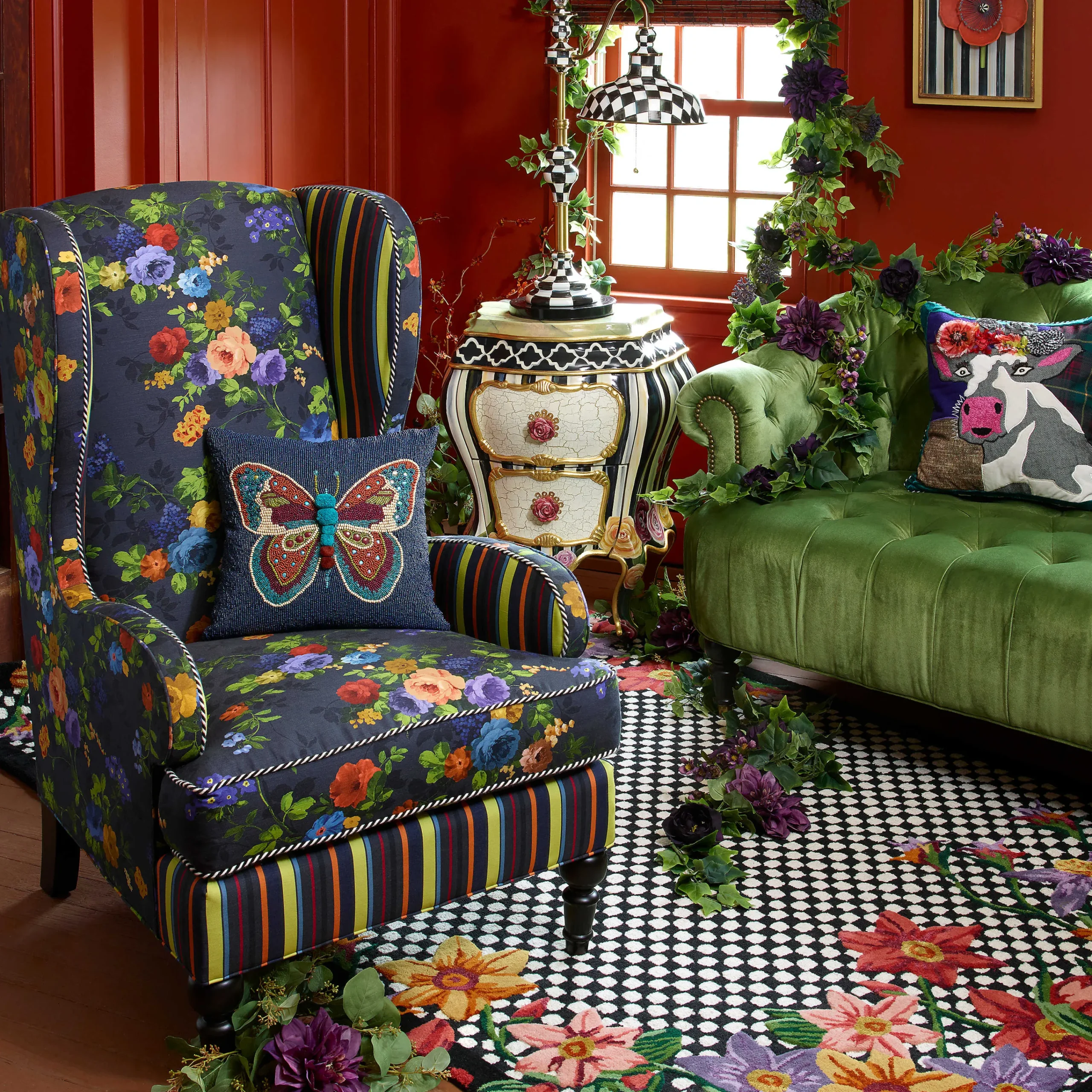 MacKenzie-Childs Room Accents|Lighting<Courtly Farmhouse Writer's Lamp