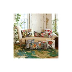 MacKenzie-Childs Spring|Pillows, Throws, & Cushions<Courtly Flower Market Pillow