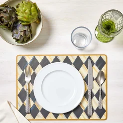 MacKenzie-Childs Table Accessories|Kitchen & Table Linens<Courtly Harlequin Cork Back Placemats, Set of 4