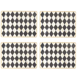 MacKenzie-Childs Table Accessories|Kitchen & Table Linens<Courtly Harlequin Cork Back Placemats, Set of 4