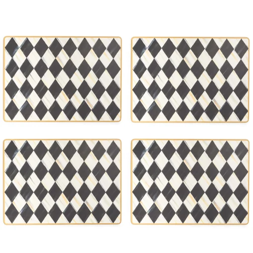 MacKenzie-Childs Table Accessories|Kitchen & Table Linens<Courtly Harlequin Cork Back Placemats, Set of 4