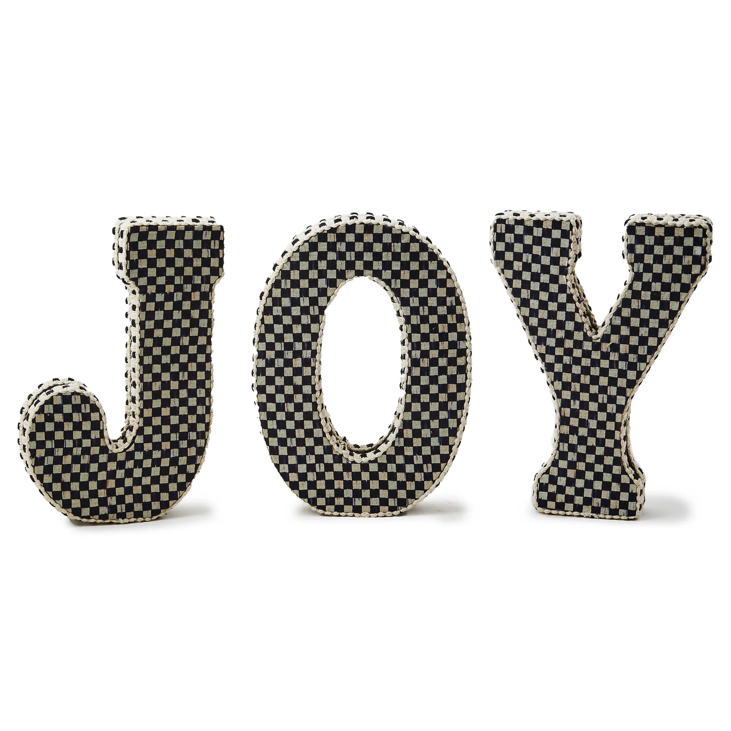 MacKenzie-Childs Holiday|Room Accents<Courtly Joy Fabric Letter Blocks