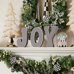 MacKenzie-Childs Holiday|Room Accents<Courtly Joy Fabric Letter Blocks