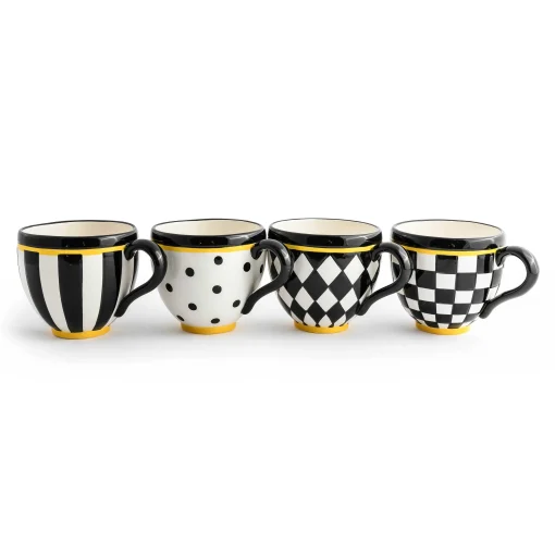 MacKenzie-Childs The Coffee Shop|Drinkware<Courtly Mugs, Set of 4