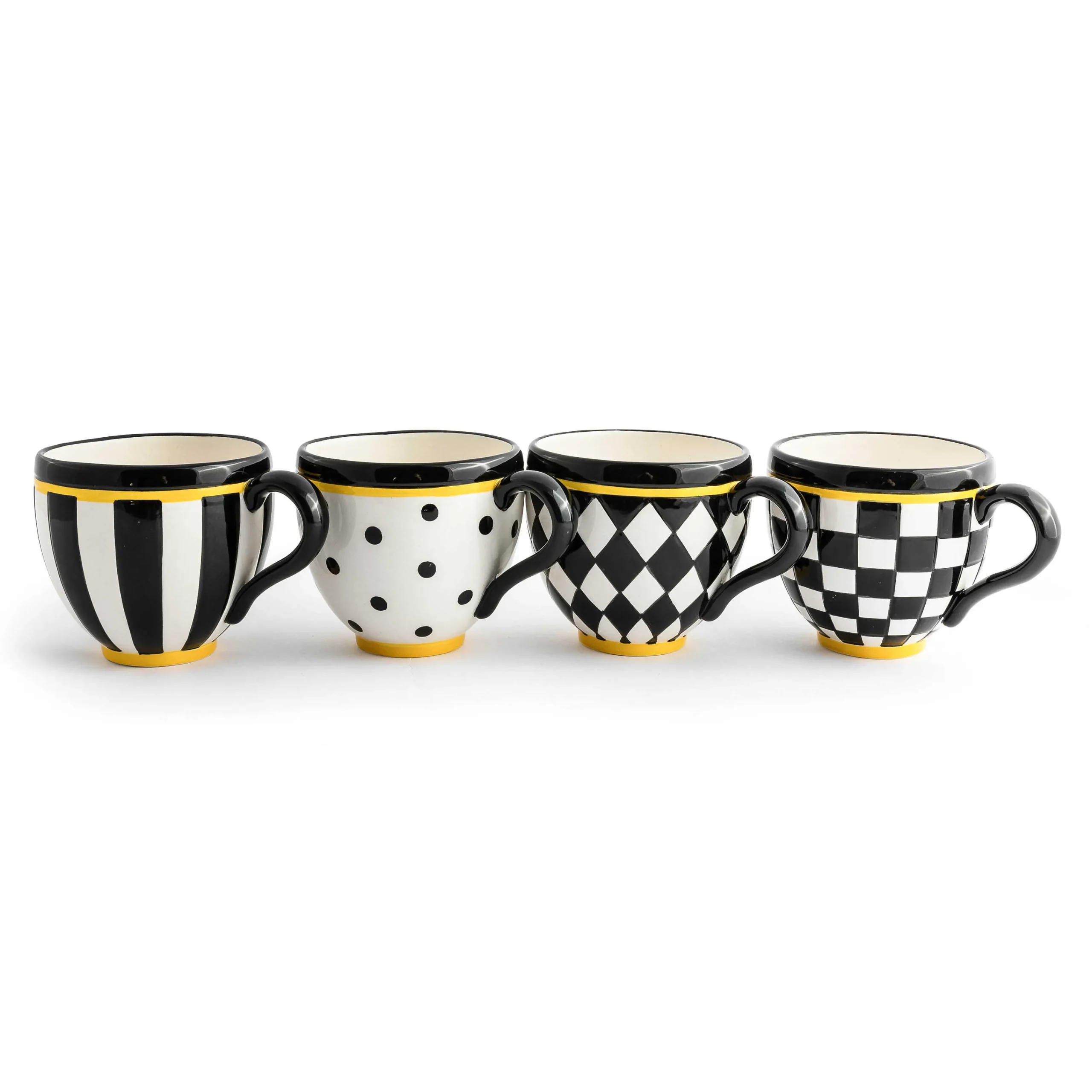 MacKenzie-Childs The Coffee Shop|Drinkware<Courtly Mugs, Set of 4