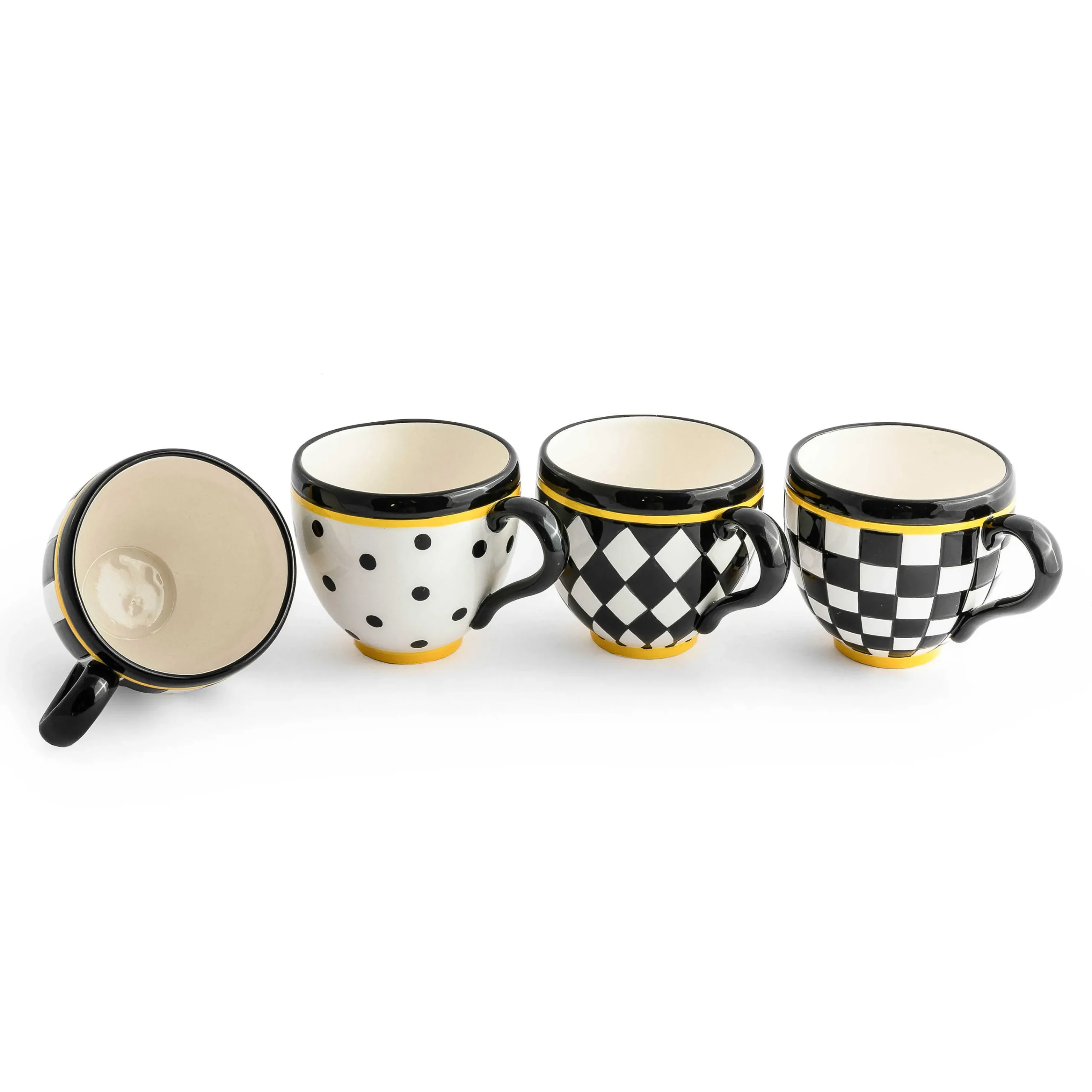 MacKenzie-Childs The Coffee Shop|Drinkware<Courtly Mugs, Set of 4