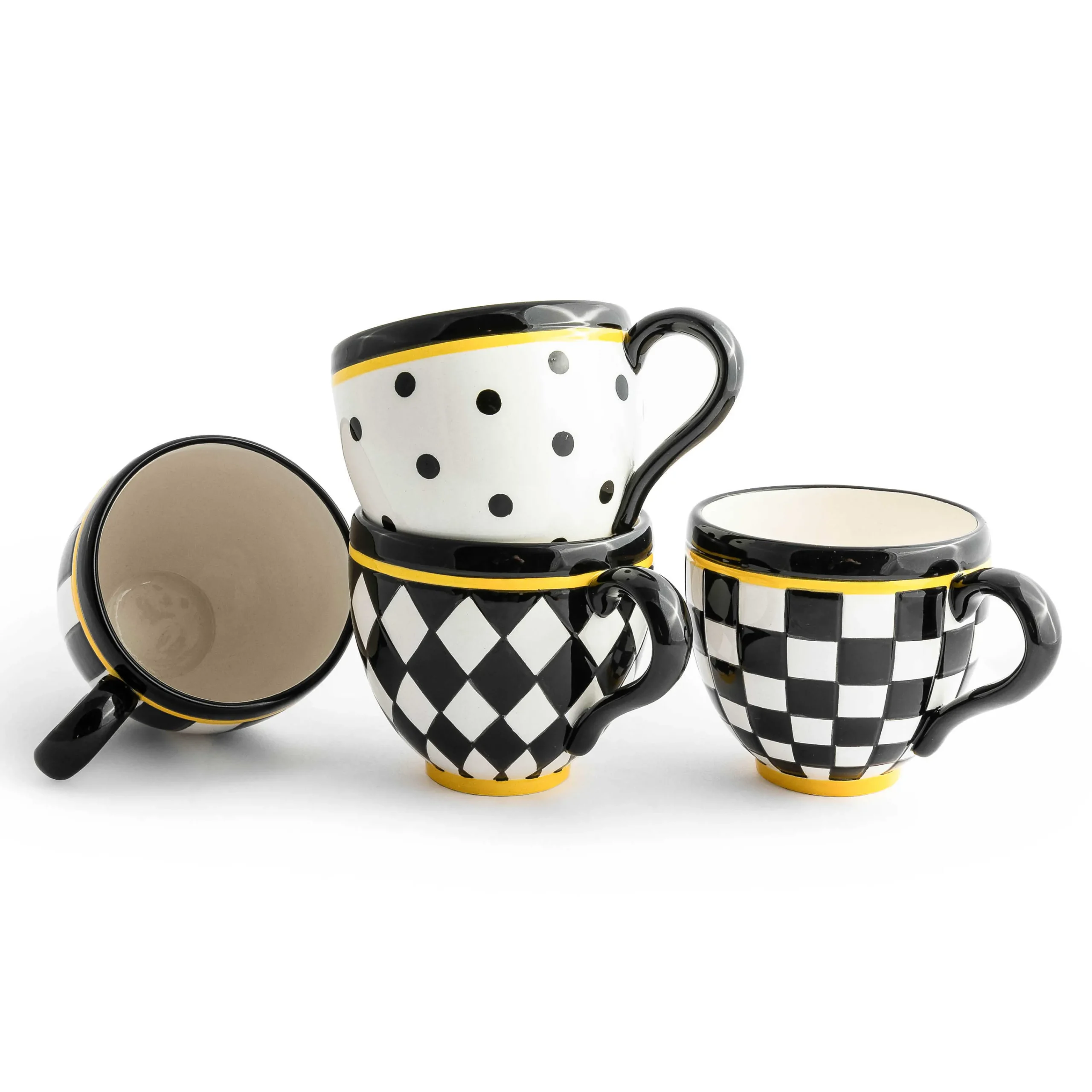 MacKenzie-Childs The Coffee Shop|Drinkware<Courtly Mugs, Set of 4