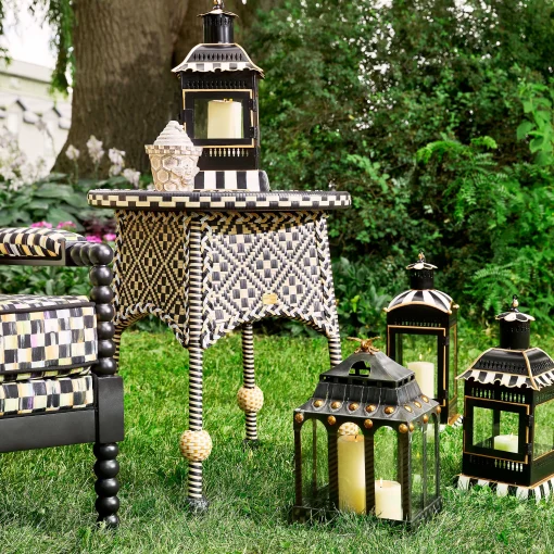 MacKenzie-Childs Spring|The Fall Shop<Courtly Stripe Large Candle Lantern