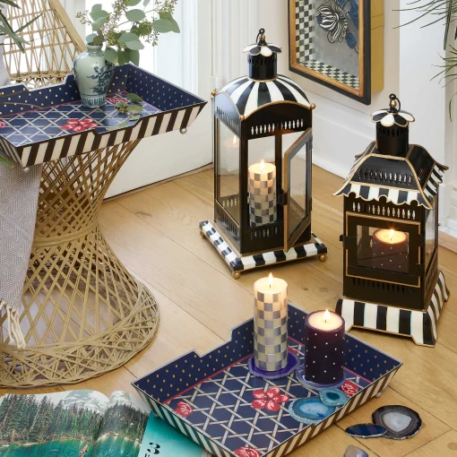 MacKenzie-Childs Spring|The Fall Shop<Courtly Stripe Large Candle Lantern