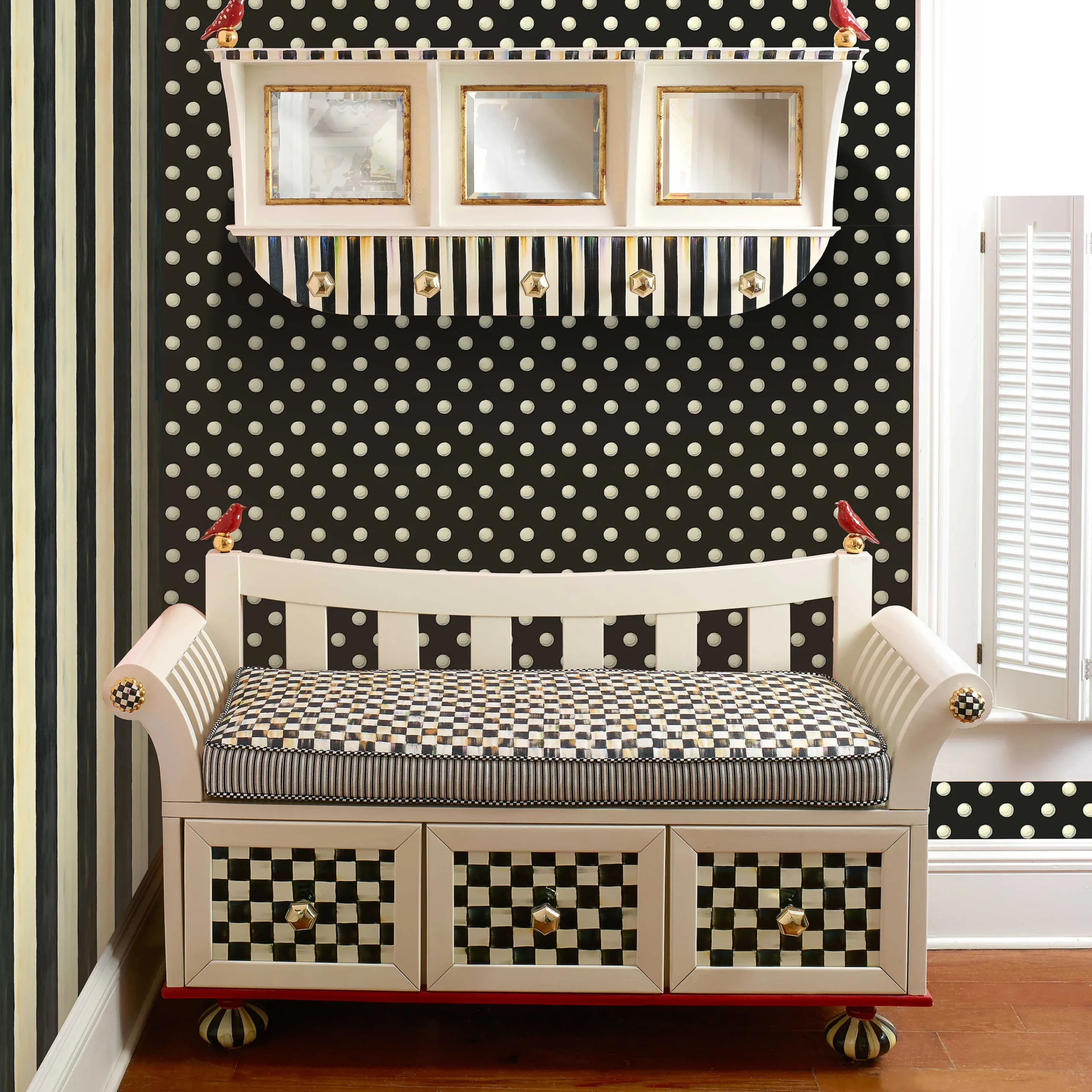 MacKenzie-Childs Finishing Touches|Room Accents<Courtly Stripe Wallpaper