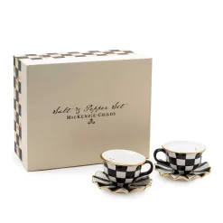 MacKenzie-Childs Table Accessories|Serveware<Courtly Teacup Salt  Pepper Set