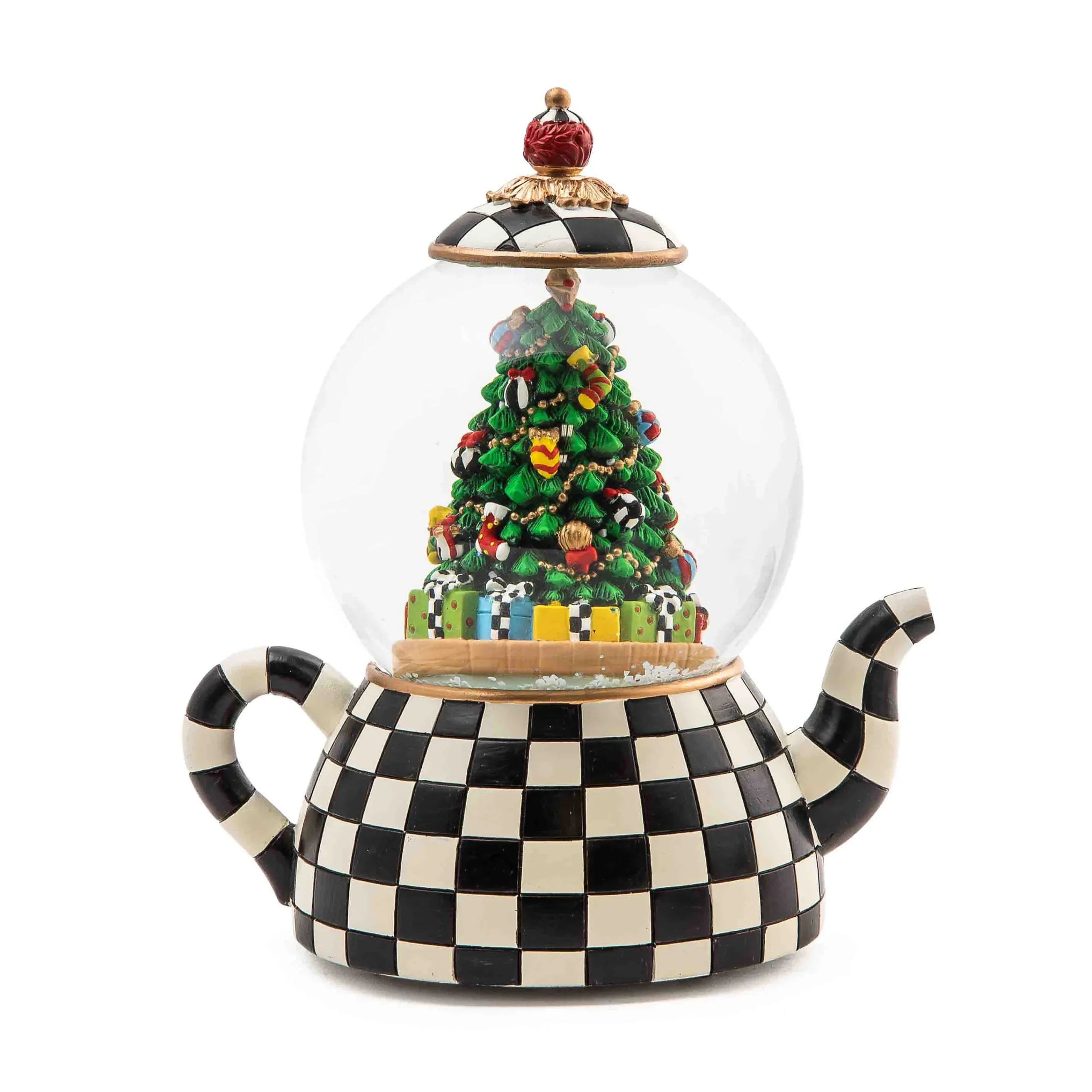 MacKenzie-Childs Holiday|Room Accents<Courtly Teapot Snow Globe