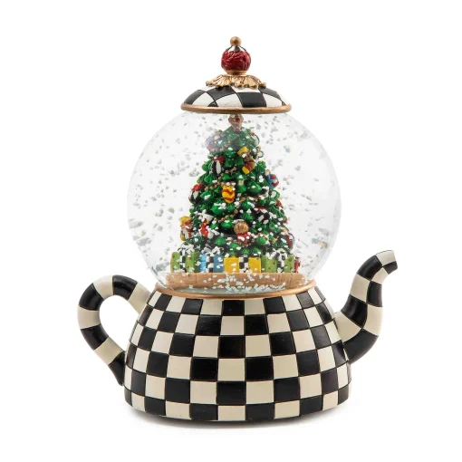 MacKenzie-Childs Holiday|Room Accents<Courtly Teapot Snow Globe