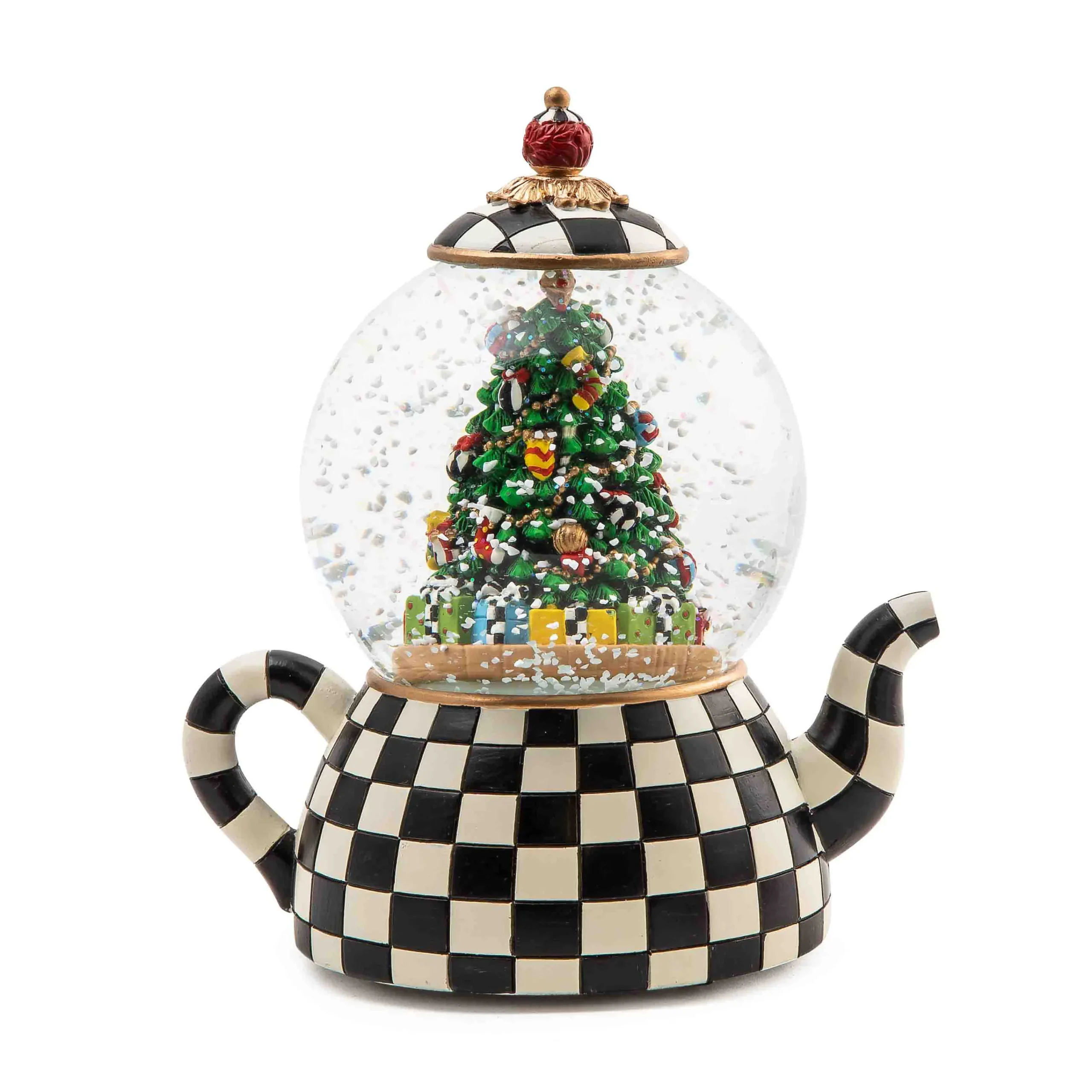 MacKenzie-Childs Holiday|Room Accents<Courtly Teapot Snow Globe