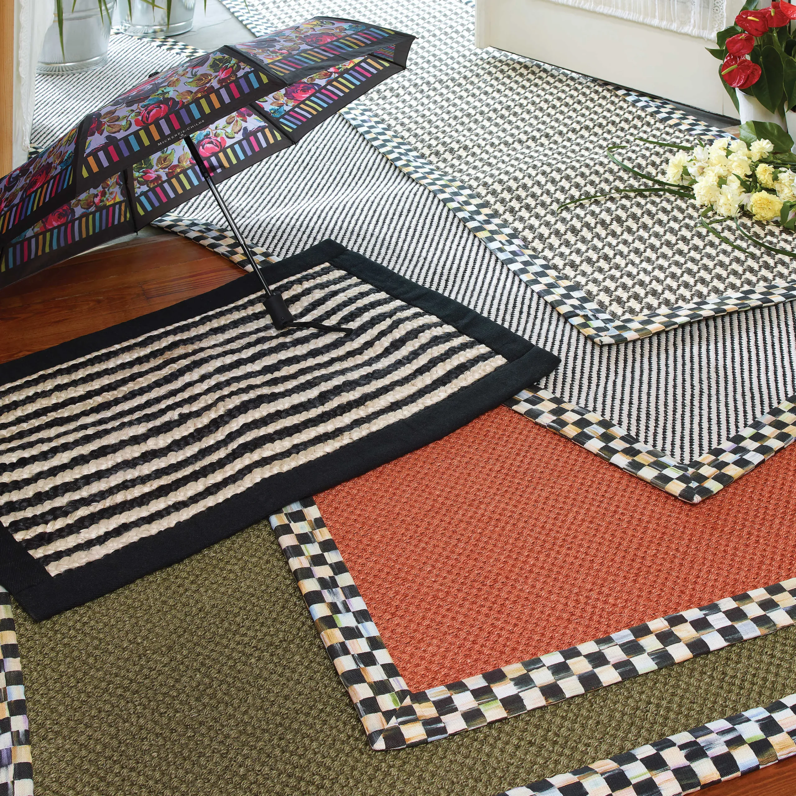 MacKenzie-Childs Rugs<Courtly Twill 2' x 3' Rug