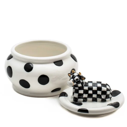 MacKenzie-Childs The Coffee Shop|Serveware<Cow Creamery Sugar Bowl