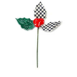 MacKenzie-Childs Greenery & Florals<Cozy Christmas Holly Pick