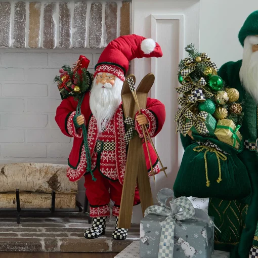 MacKenzie-Childs Holiday|Room Accents<Cozy Christmas Large Santa with Gifts