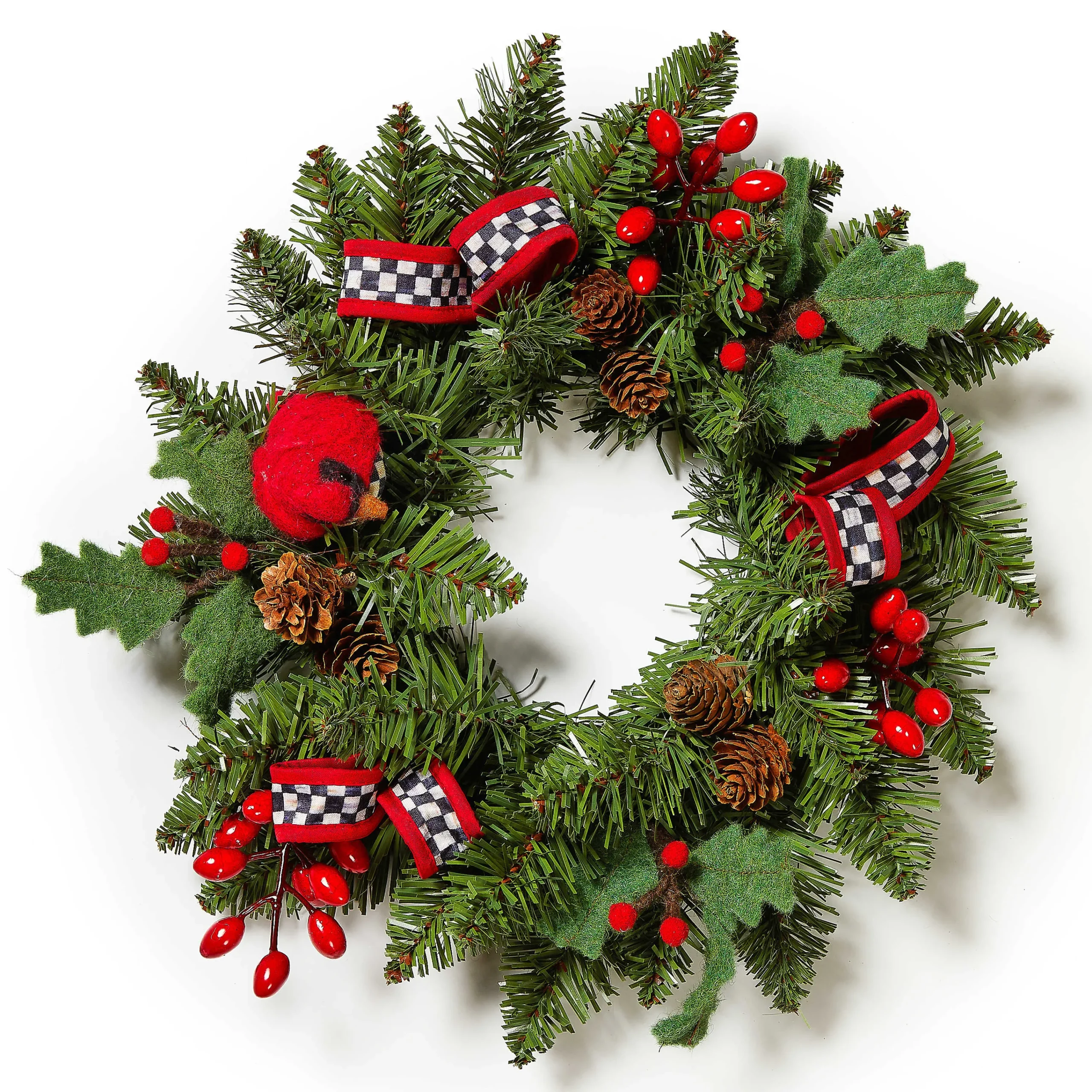 MacKenzie-Childs Greenery & Florals|Outdoor<Cozy Christmas Mini 12 Wreath