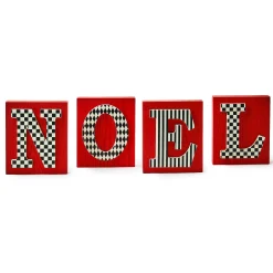 MacKenzie-Childs Room Accents<Cozy Christmas Noel Letter Set