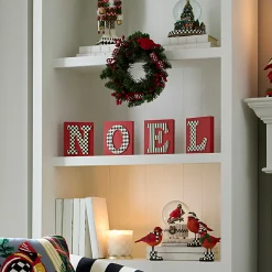 MacKenzie-Childs Room Accents<Cozy Christmas Noel Letter Set