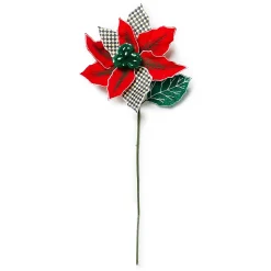 MacKenzie-Childs Greenery & Florals<Cozy Christmas Poinsettia Stem