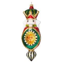 MacKenzie-Childs Holiday<Cozy Nutcracker Reflector Glass Ornament