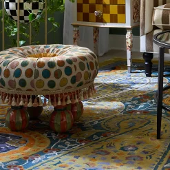 MacKenzie-Childs Living Room<Croquet Dots Ottoman