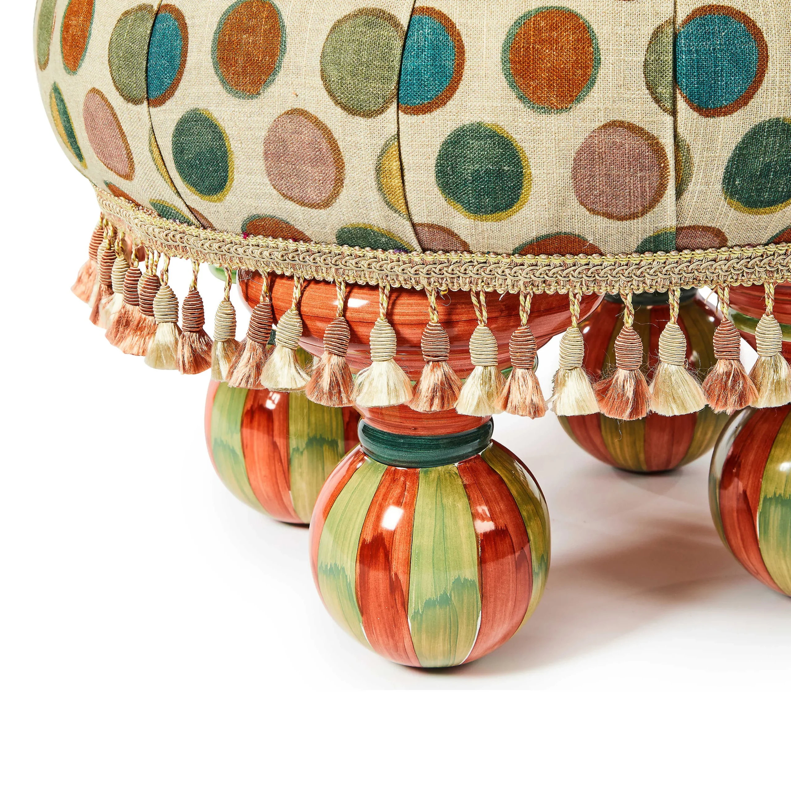 MacKenzie-Childs Living Room<Croquet Dots Ottoman