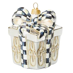MacKenzie-Childs Holiday<Crystal Palace Gift Box Glass Ornament