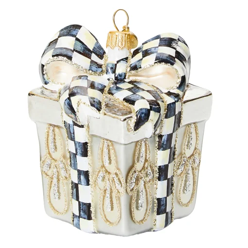 MacKenzie-Childs Holiday<Crystal Palace Gift Box Glass Ornament