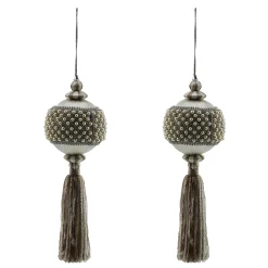 MacKenzie-Childs Decor Sets|Room Accents<Crystal Palace Pearl 4 Ball Tassels, Set of 2