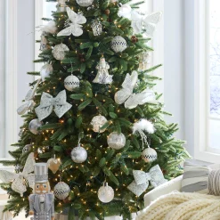 MacKenzie-Childs Holiday<Crystal Palace Pearl Assorted Glass Ornaments, Set of 6