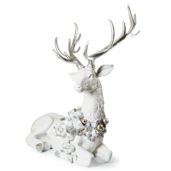 MacKenzie-Childs Outdoor<Crystal Palace Resting Trophy White Deer
