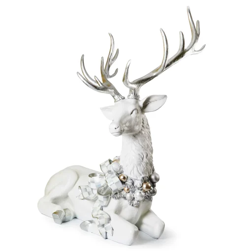 MacKenzie-Childs Outdoor<Crystal Palace Resting Trophy White Deer