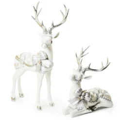 MacKenzie-Childs Room Accents<Crystal Palace Resting White Deer