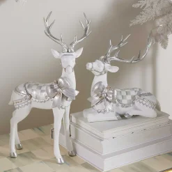 MacKenzie-Childs Room Accents<Crystal Palace Standing White Deer