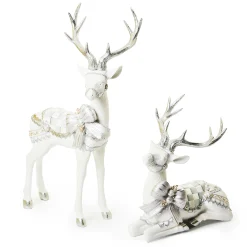 MacKenzie-Childs Room Accents<Crystal Palace Standing White Deer