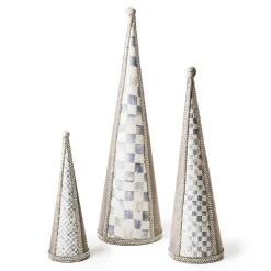 MacKenzie-Childs Holiday|Room Accents<Crystal Palace Suede Cone Trees, Set of 3