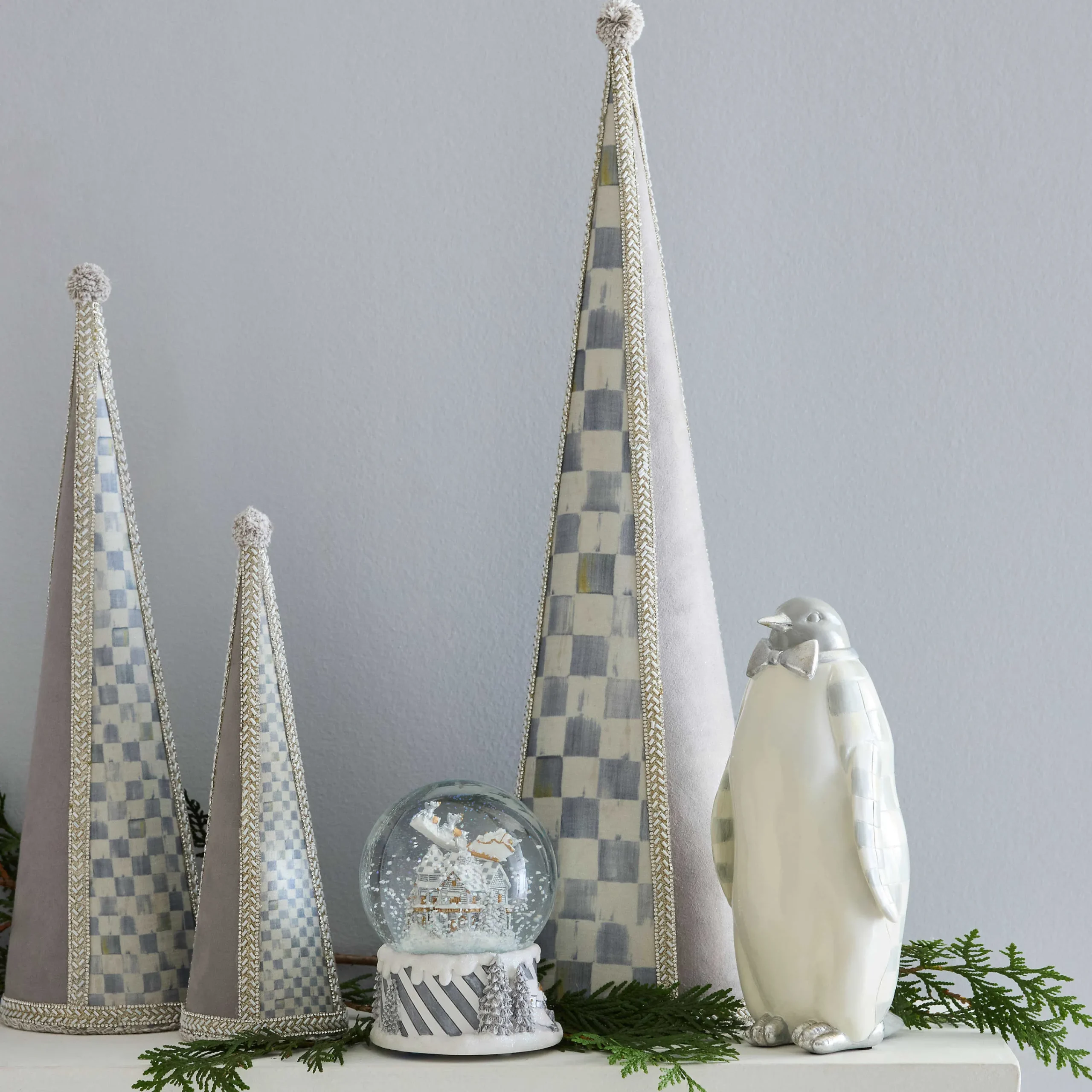 MacKenzie-Childs Holiday|Room Accents<Crystal Palace Suede Cone Trees, Set of 3