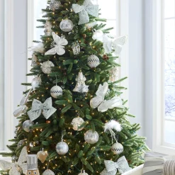 MacKenzie-Childs Holiday<Crystal Palace Swan Glass Ball Ornaments, Set of 4