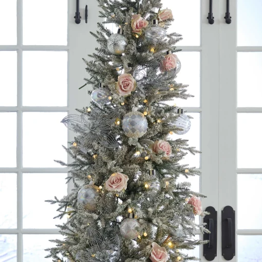 MacKenzie-Childs Holiday<Crystal Palace Swan Jumbo Glass Ball Ornament