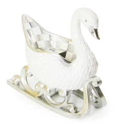 MacKenzie-Childs Room Accents<Crystal Palace Swan Sleigh Figurine