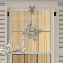 MacKenzie-Childs Greenery & Florals|Outdoor<Crystal Palace White Mini 16 Wreath