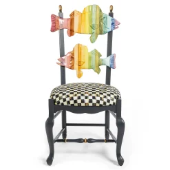 MacKenzie-Childs Dining Room & Kitchen<Dark Rainbow Fish Chair