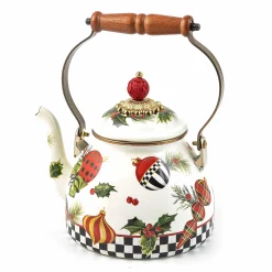 MacKenzie-Childs Holiday|Tea Kettles<Deck the Halls 2 Quart Tea Kettle