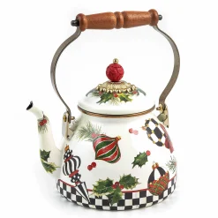 MacKenzie-Childs Holiday|Tea Kettles<Deck the Halls 2 Quart Tea Kettle