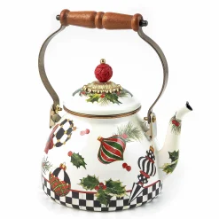 MacKenzie-Childs Holiday|Tea Kettles<Deck the Halls 2 Quart Tea Kettle