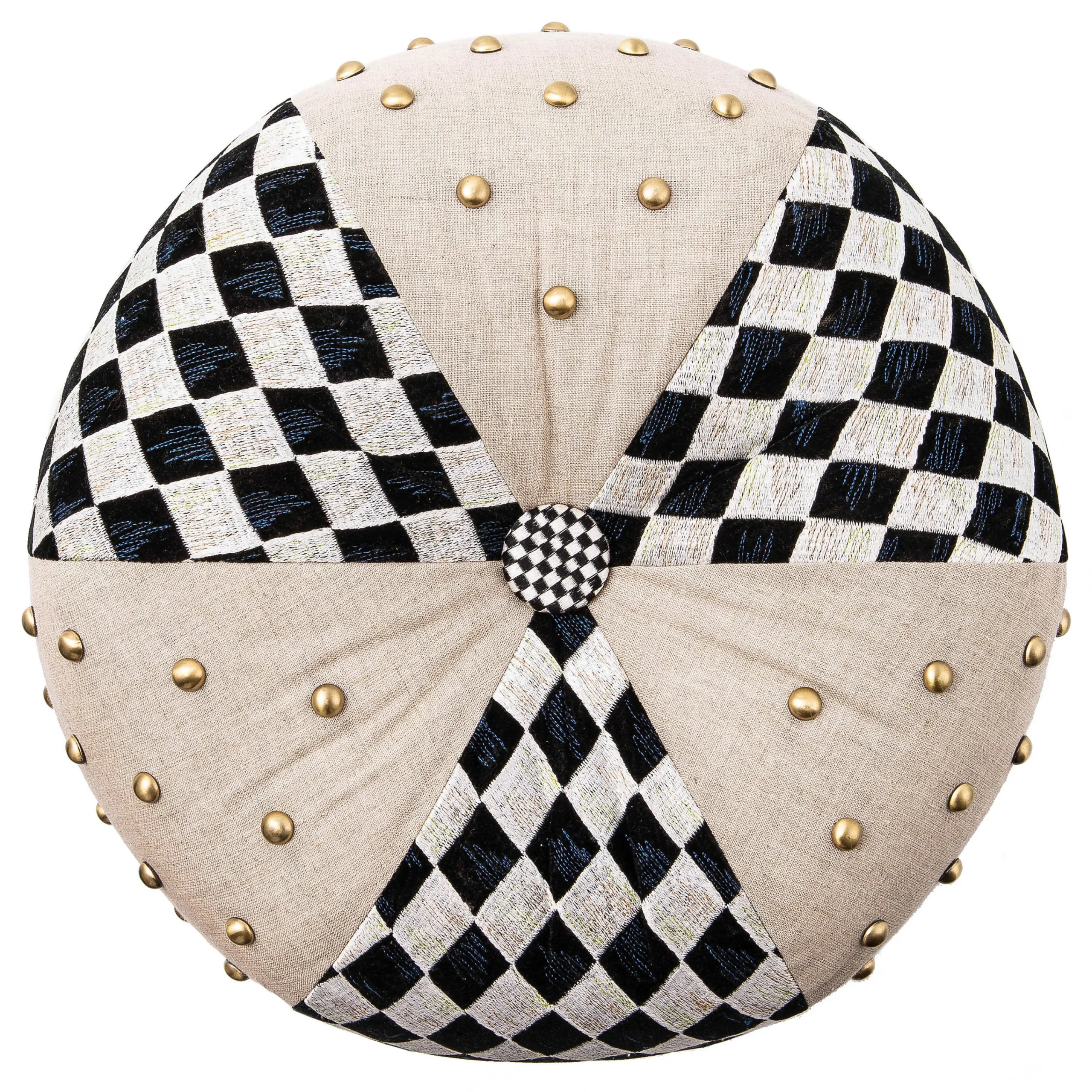 MacKenzie-Childs Living Room<Diamond and Dot Footstool